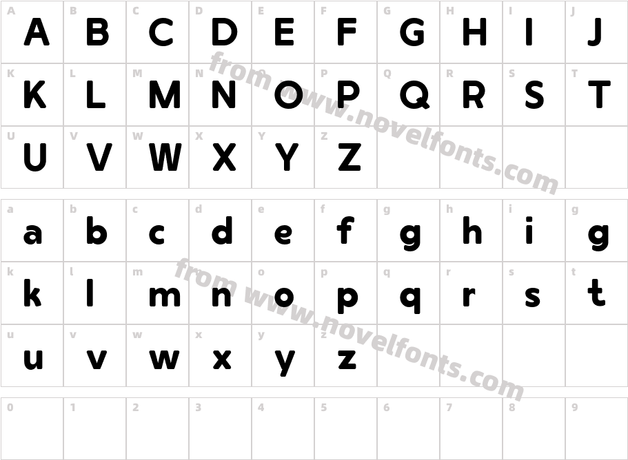 Gulka Free Font BoldCharacter Map