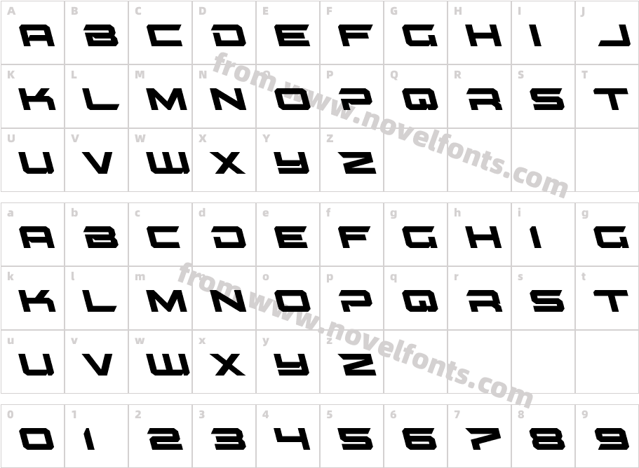 GypsyKillerLeftalicCharacter Map