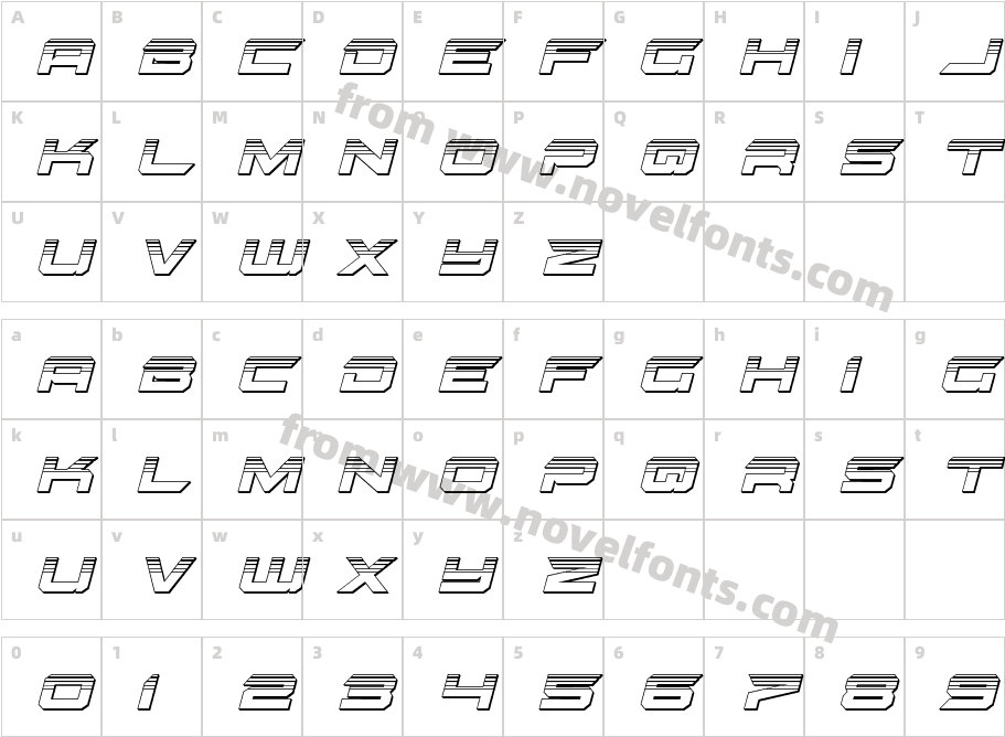 GypsyKillerPlatinumItalicCharacter Map