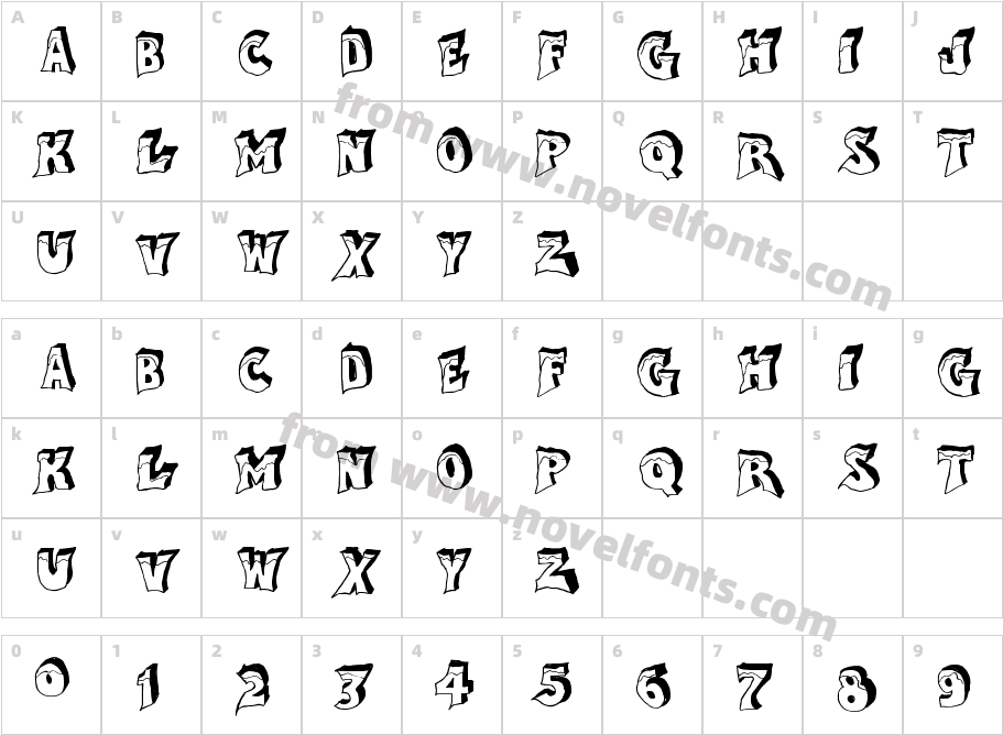 After Cheret BoldCharacter Map