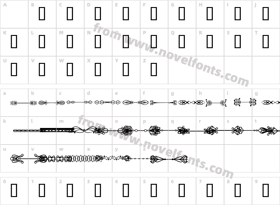 HMGDividers3Character Map