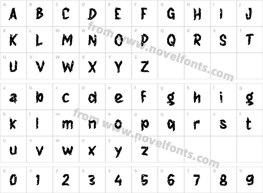 HUDDLE STONECharacter Map