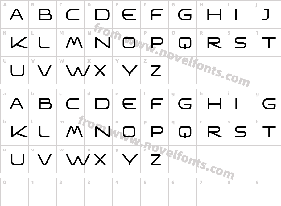 Hacker BoldCharacter Map