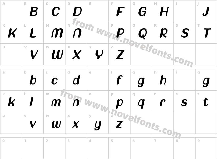 Hadsai DEMO BoldCharacter Map