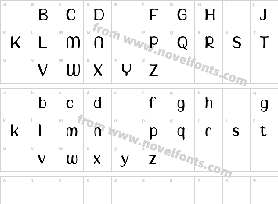 Hadsai DEMO MediumCharacter Map