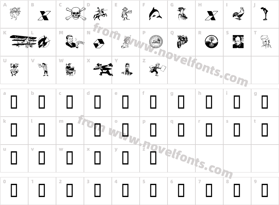 00MAGIA 1Character Map