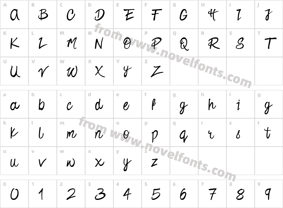 Haeley Regular DemoCharacter Map