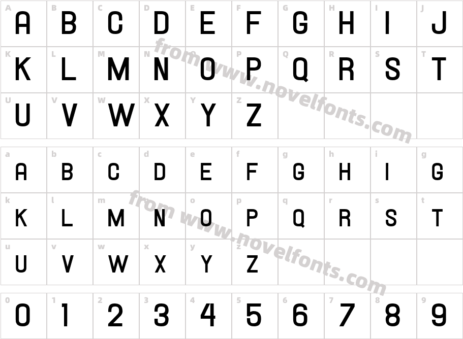 HallandaleSCBoldJLCharacter Map