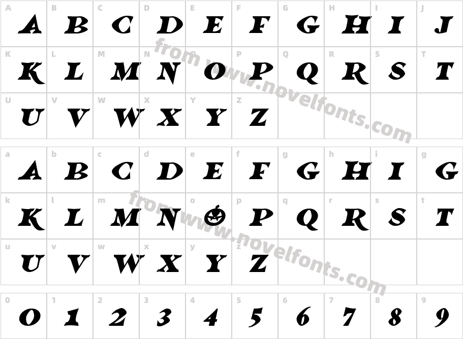 Halloween Horrors 2023 ItalicCharacter Map