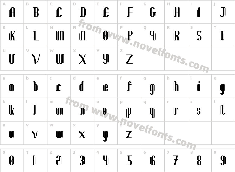 HambalantRegularCharacter Map