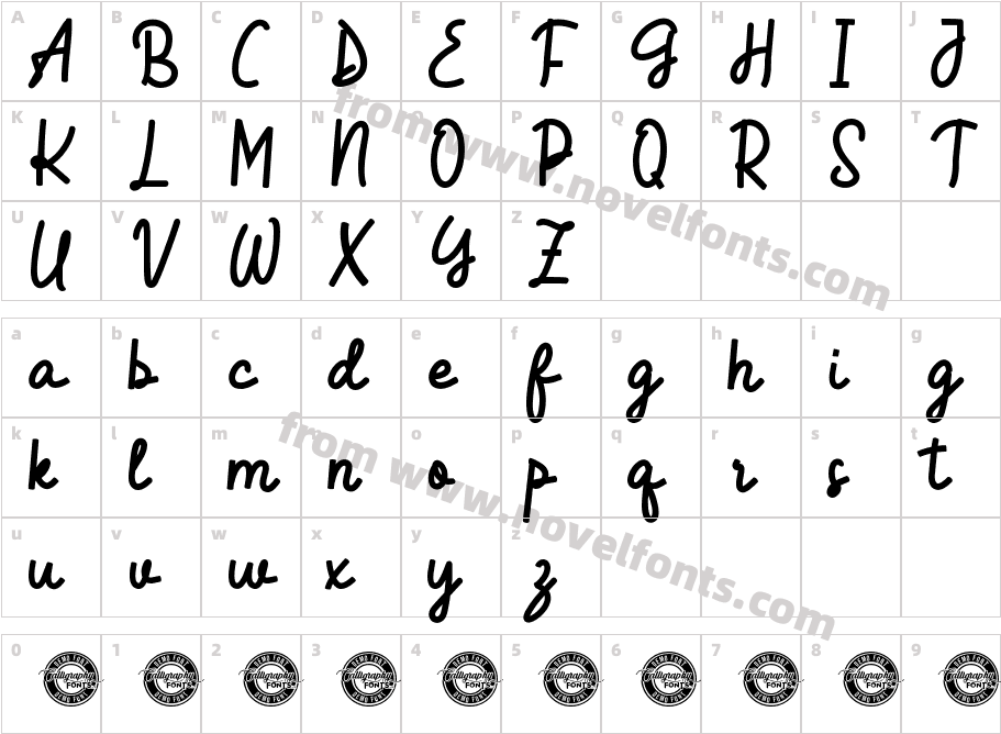 HandWritingDemoRegularCharacter Map