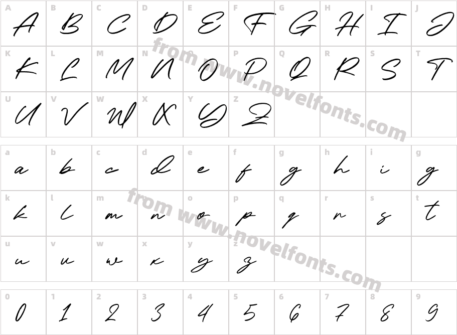 HandwindCharacter Map