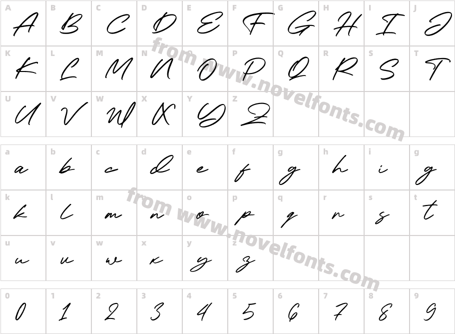 HandwindCharacter Map