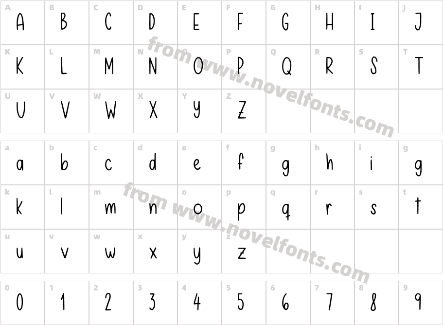 Handy Stuff 2 RegularCharacter Map