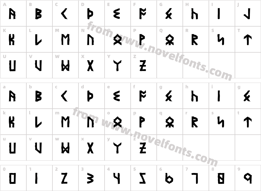 Eyvindr BoldCharacter Map