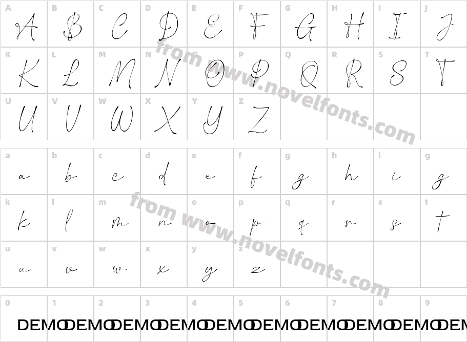 Harmony StrikinglyCharacter Map