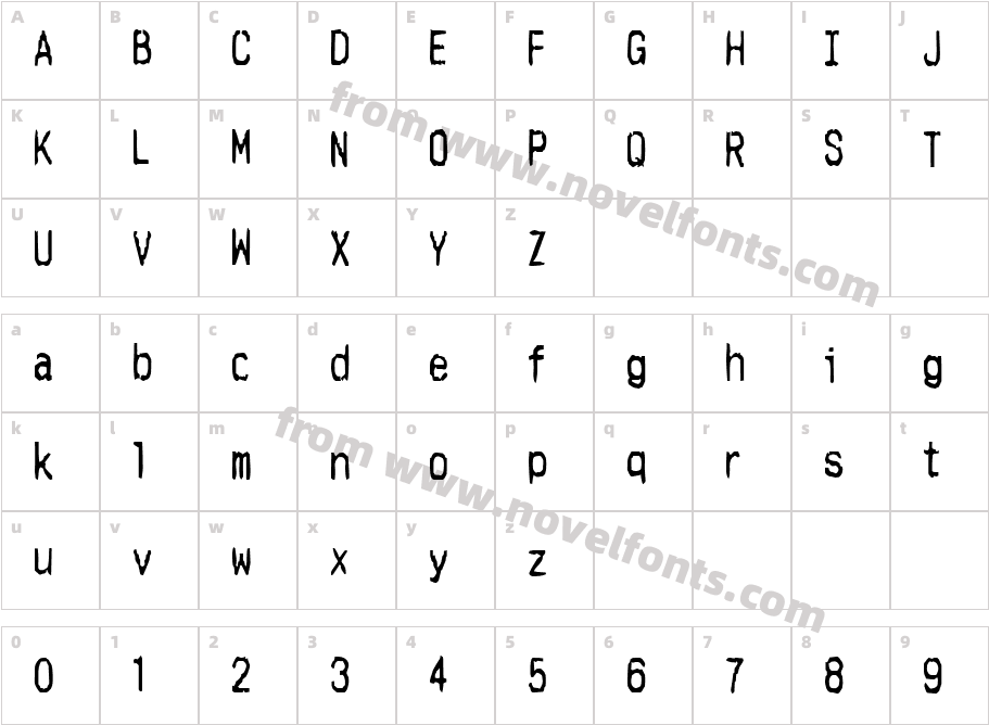 HarshlanguageCharacter Map