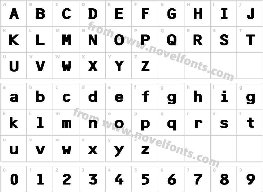 F25_Bank_Printer_BoldCharacter Map