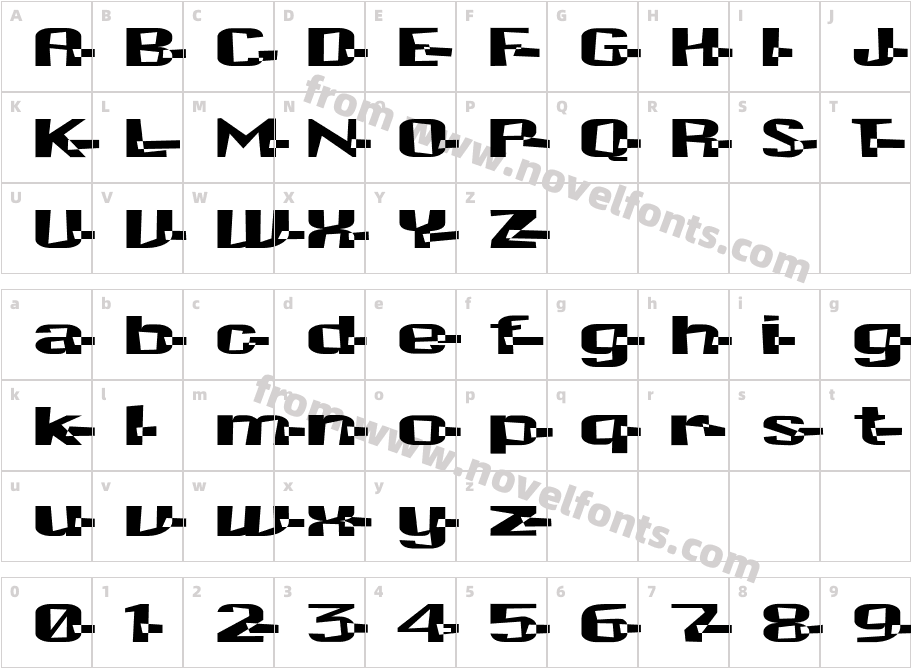 F2FCZYKagoTransCharacter Map