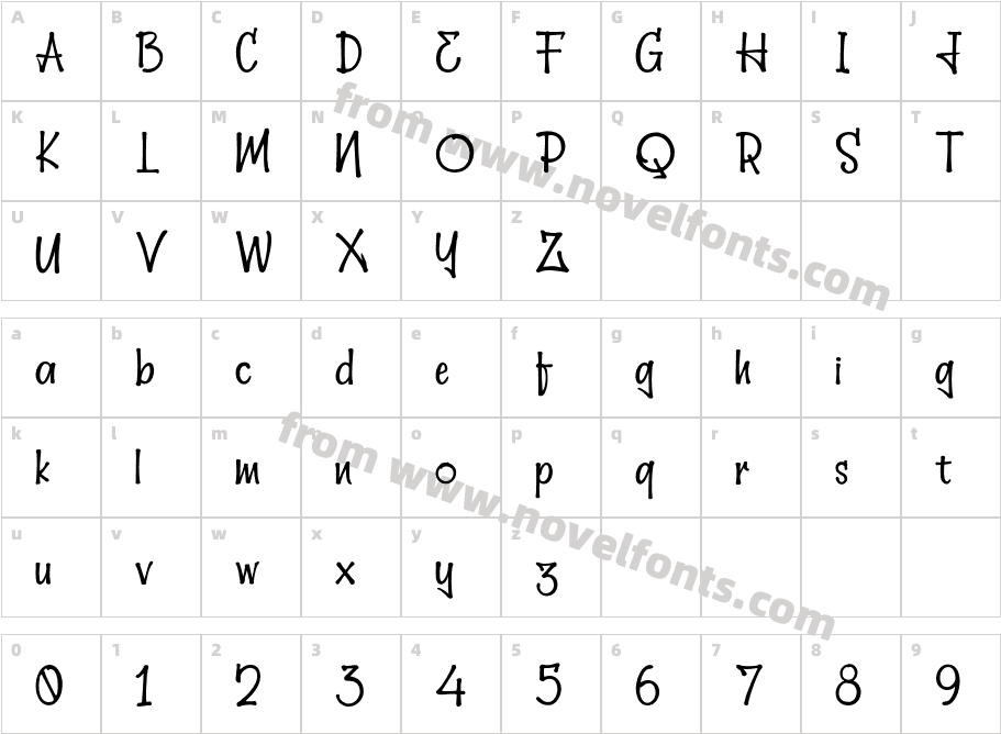 HellobelloCharacter Map