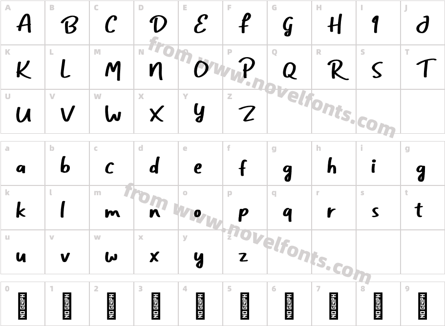 Hellowine RegularCharacter Map