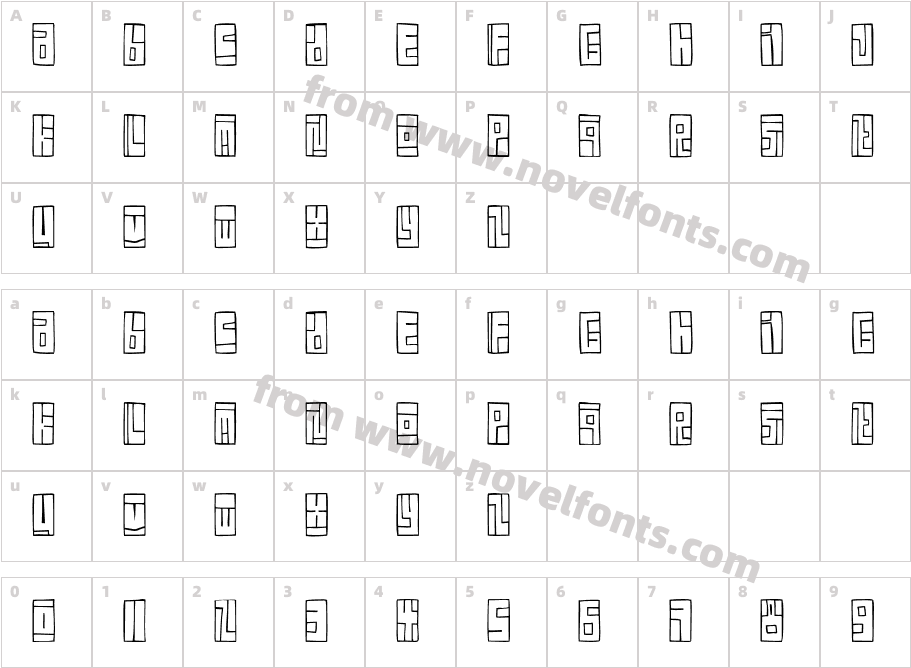 FE Box FontCharacter Map