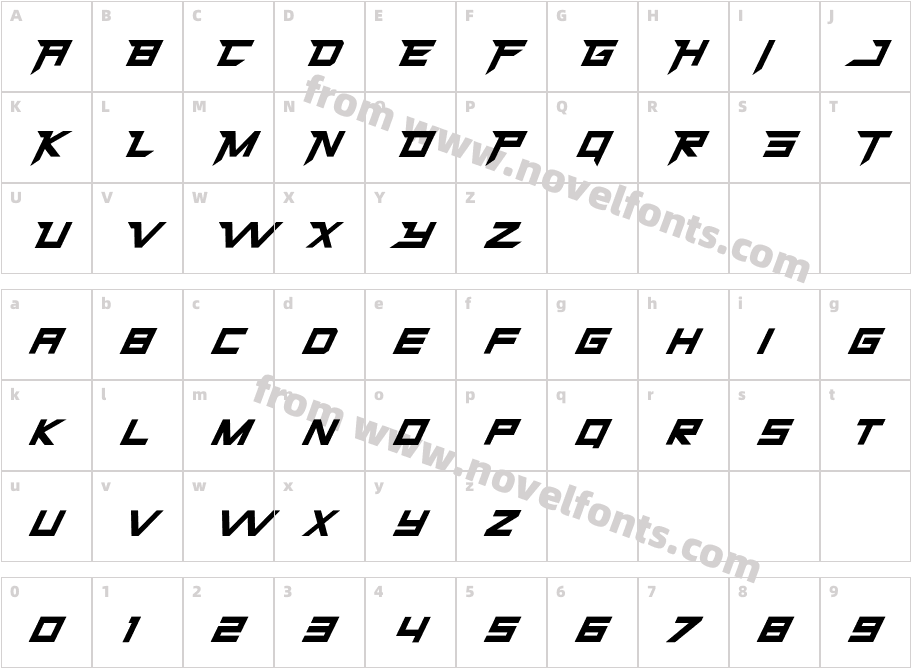 Hermes-RegularCharacter Map