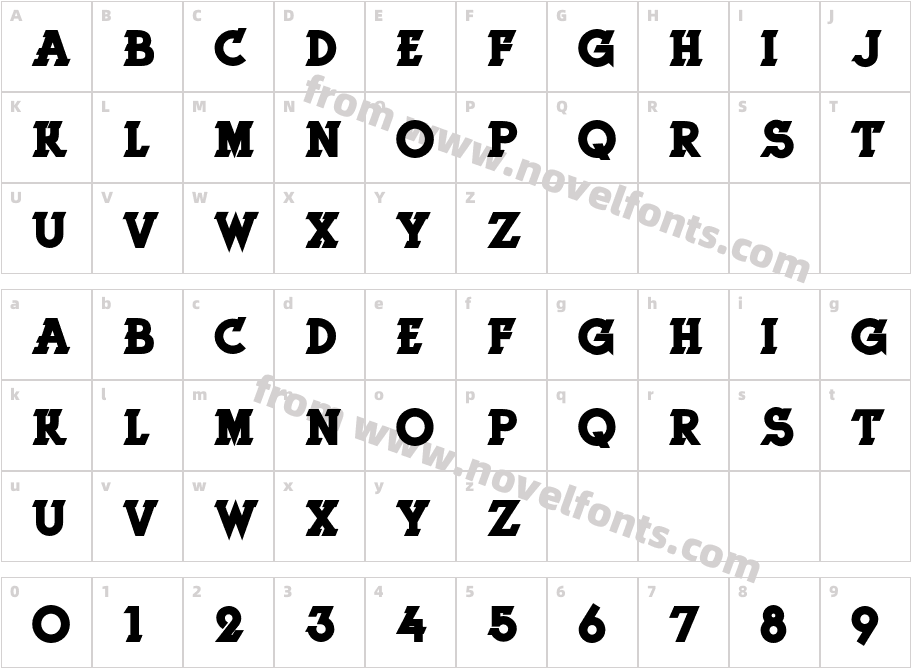 Herne-BoldCharacter Map