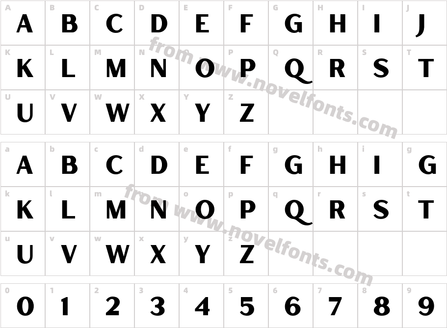 HerticalSans-DemoCharacter Map