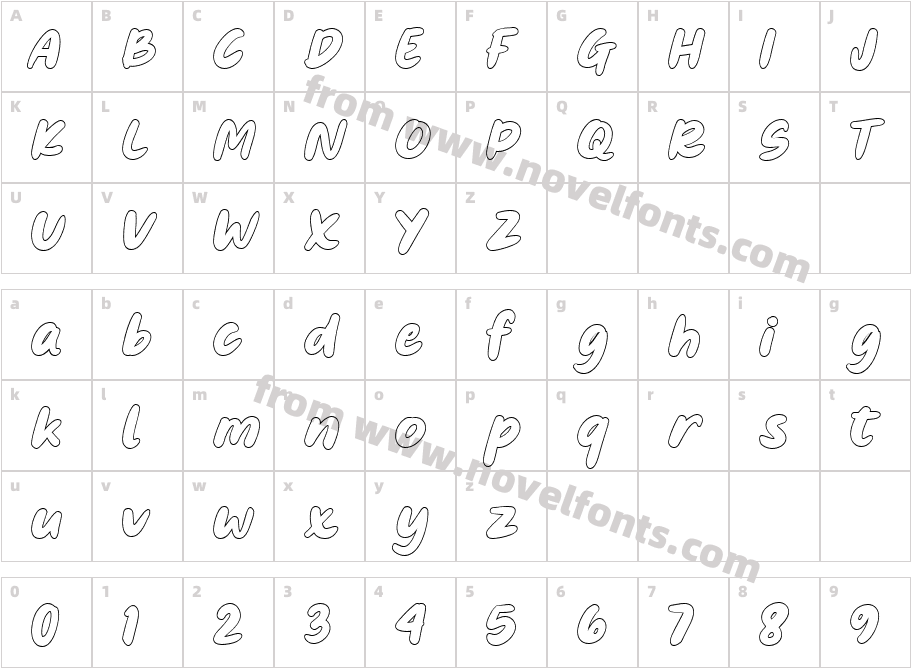 Hey Kids OutlineCharacter Map