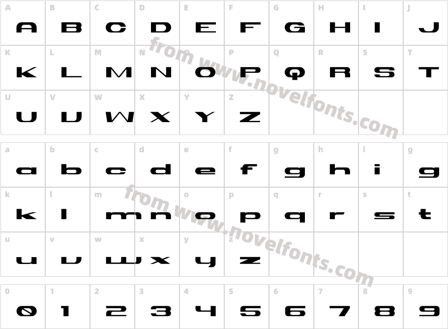 HiboraRegularCharacter Map