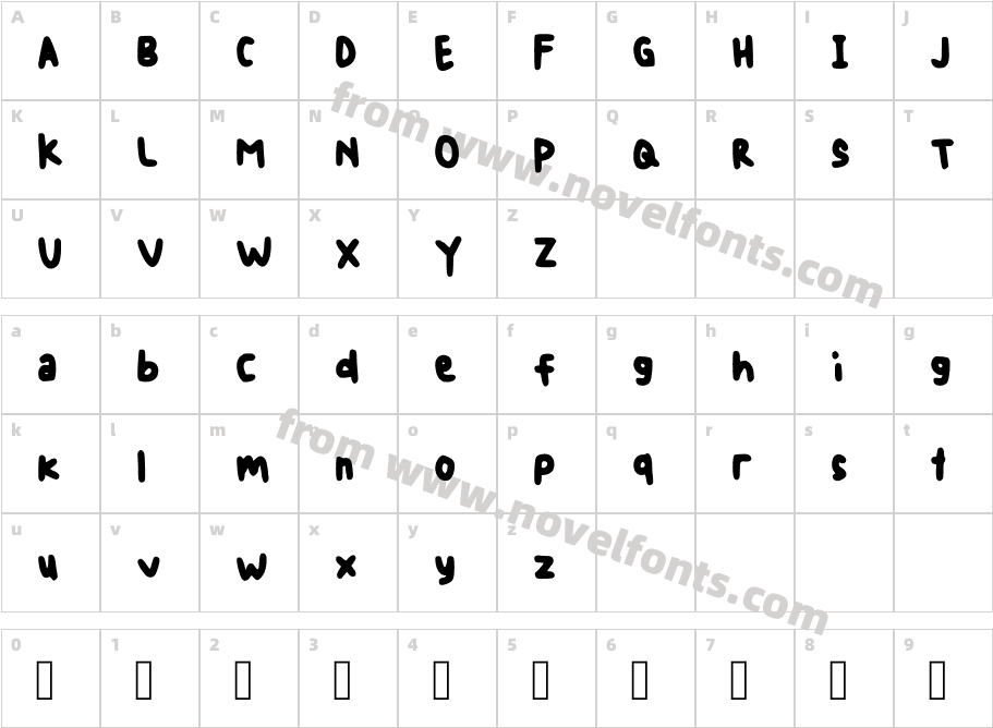 Hii RegularCharacter Map