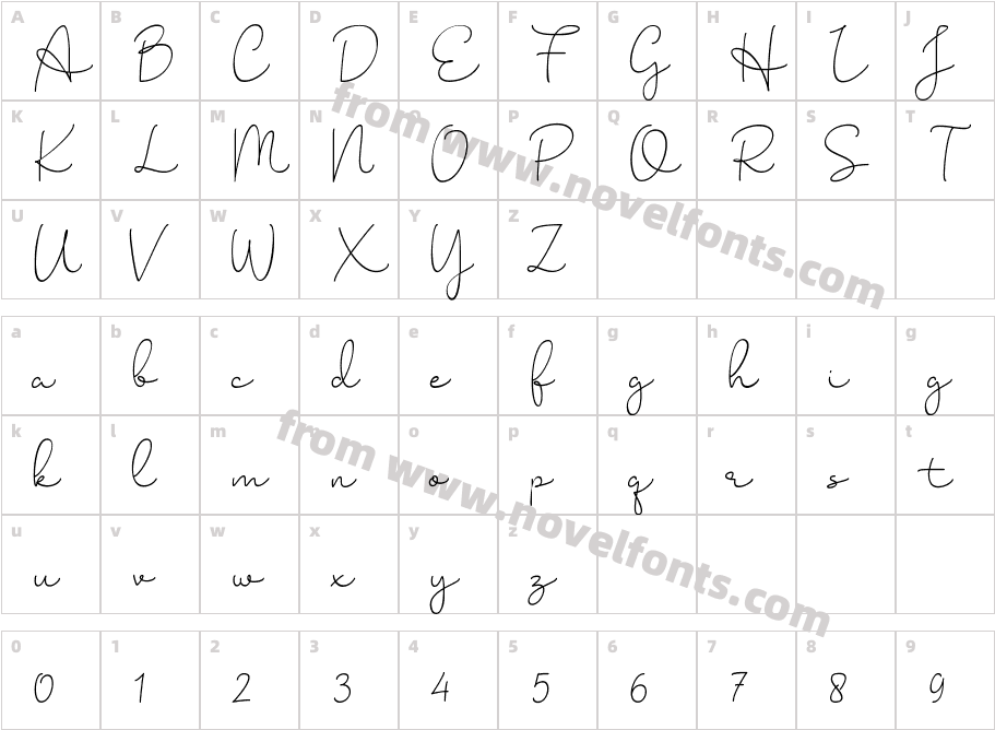 HilliantRegularCharacter Map