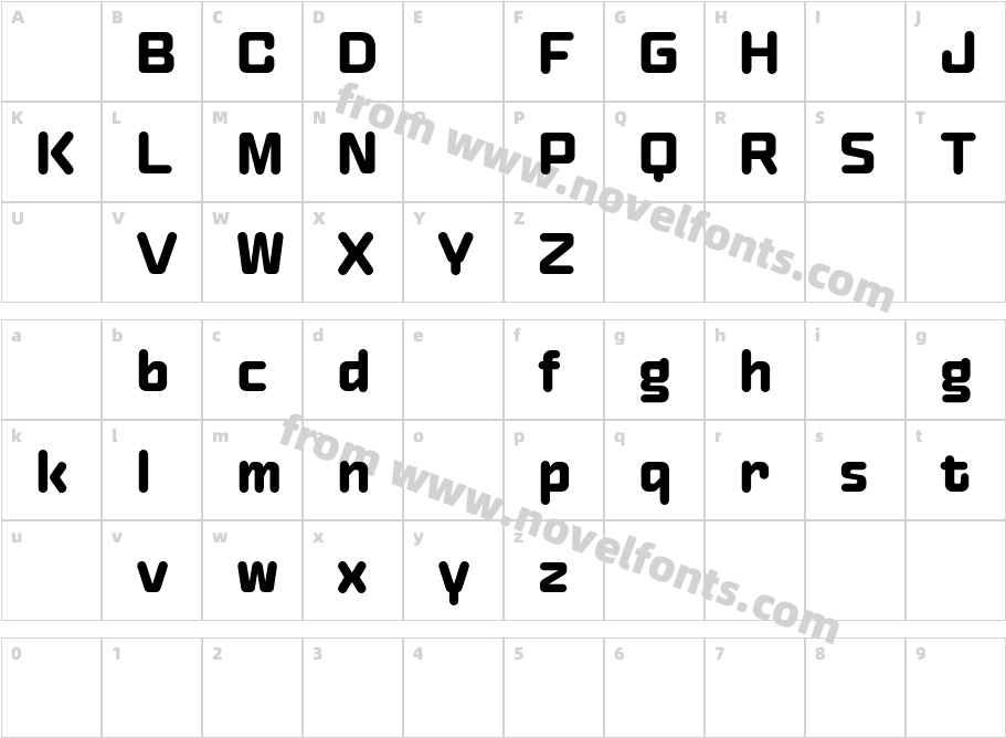 Hinnual DEMO BoldCharacter Map