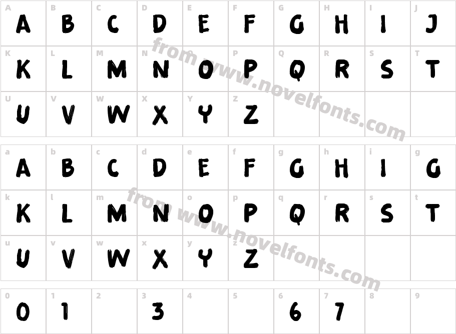 HipelessBrushRegularCharacter Map