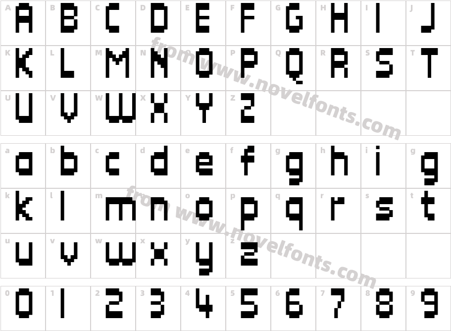 FFF Direct CondensedCharacter Map