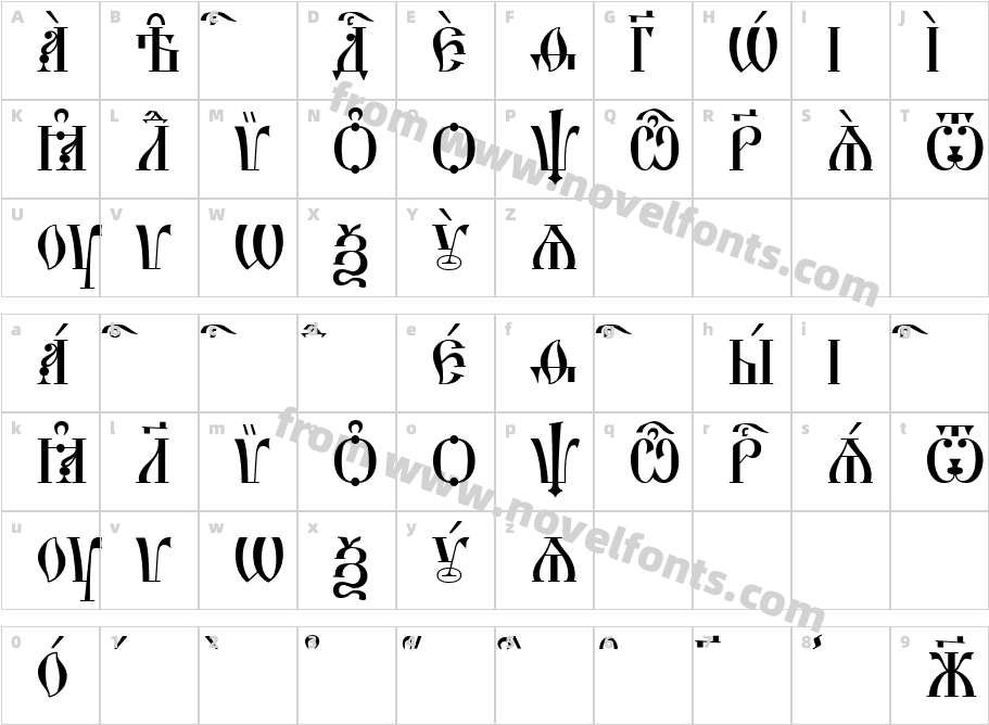 Hirmos-Caps-ieUcsCharacter Map