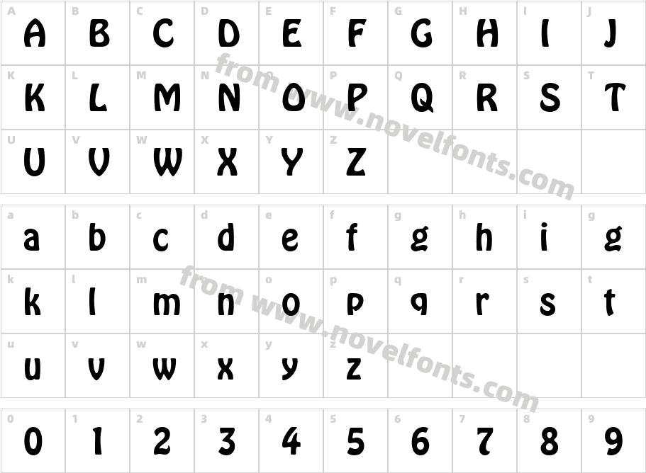 Hobo MediumCharacter Map