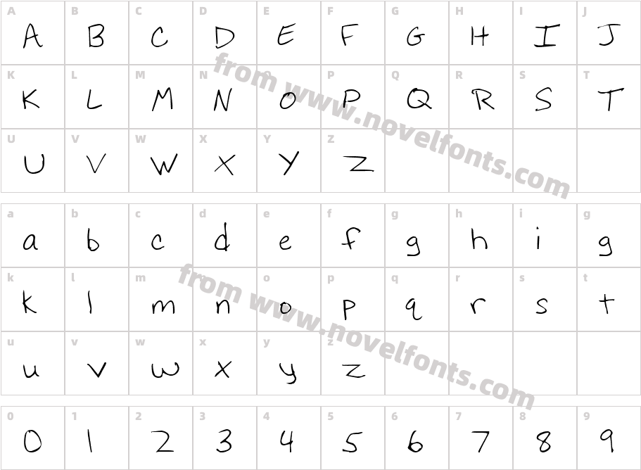 HoffmanhandCharacter Map