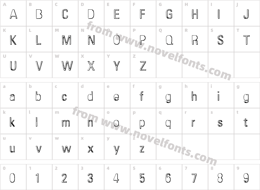 HoleDownCharacter Map