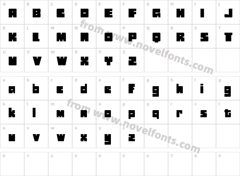 CS Roxy Demo RegularCharacter Map