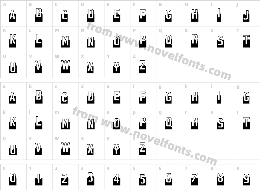 Hollywood XCharacter Map