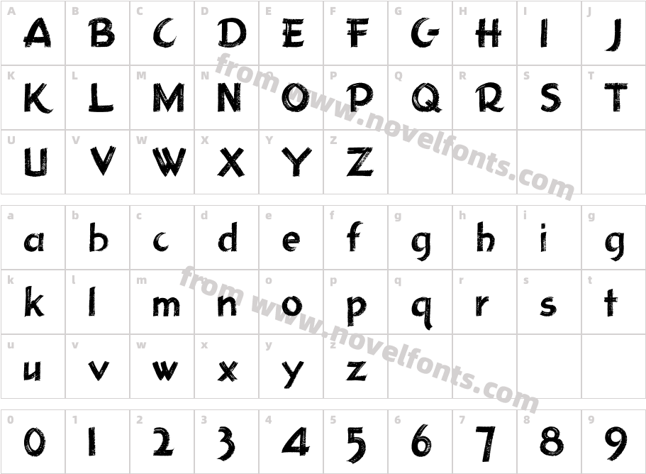 Holmes207Character Map