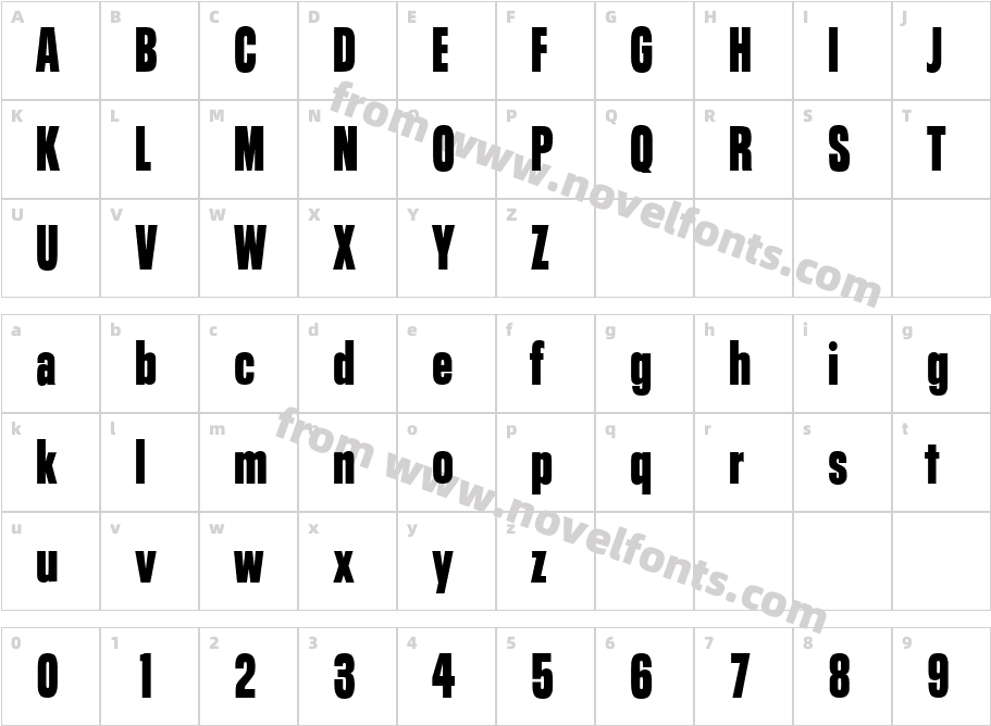 HombreCharacter Map