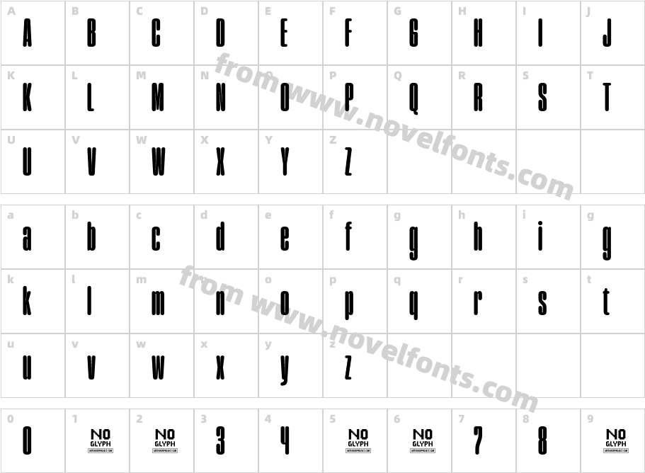 Homura RoundedCharacter Map