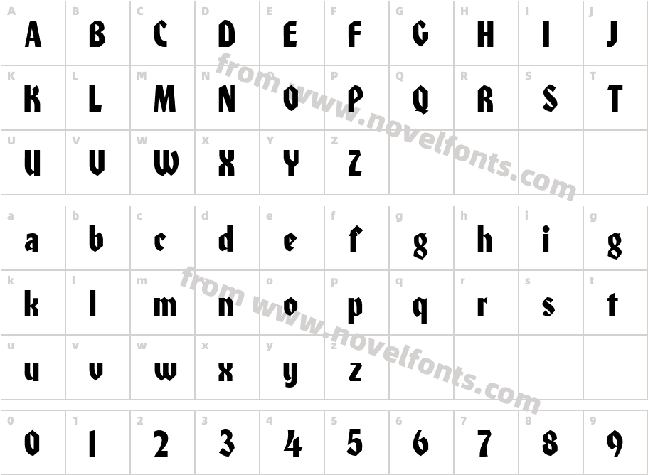 Honcho DBCharacter Map