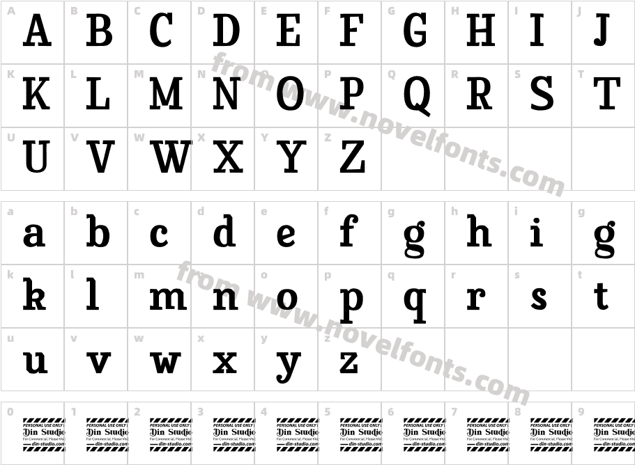 Honey Cages Personal UseCharacter Map