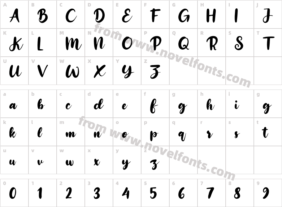 HontaryRegularCharacter Map