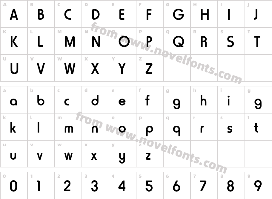 Horatio D OT MediumCharacter Map