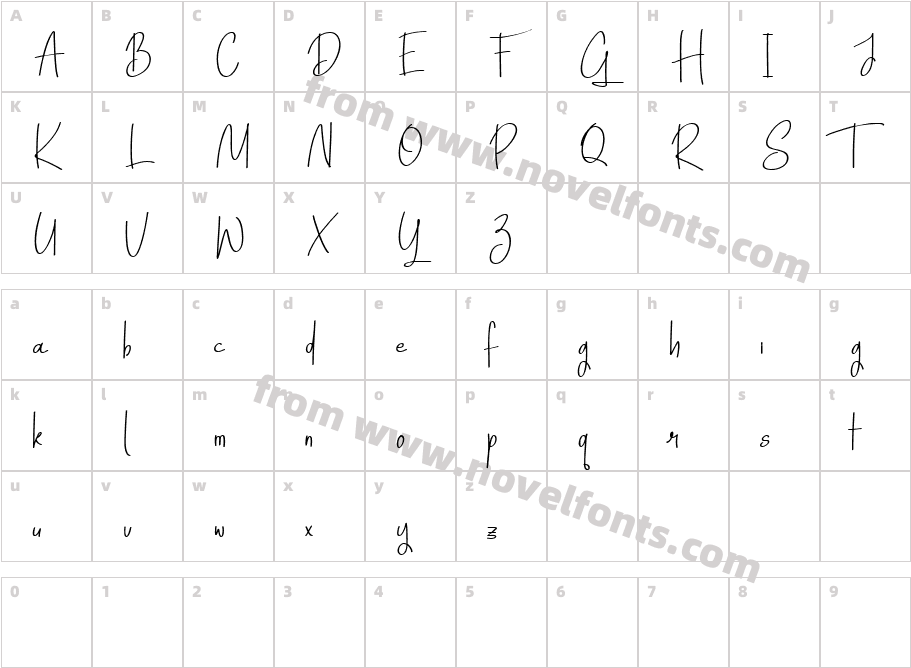 Horizon Mountain  RegularCharacter Map